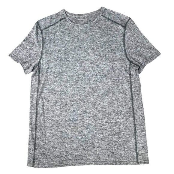 Crew Neck Short Sleeve Men's Tee Shirt Gray Size M - Picture 5 of 13